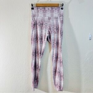 X by Gottex Rachel Crop Leggings Womens Size Small Pink Snake Print High Rise